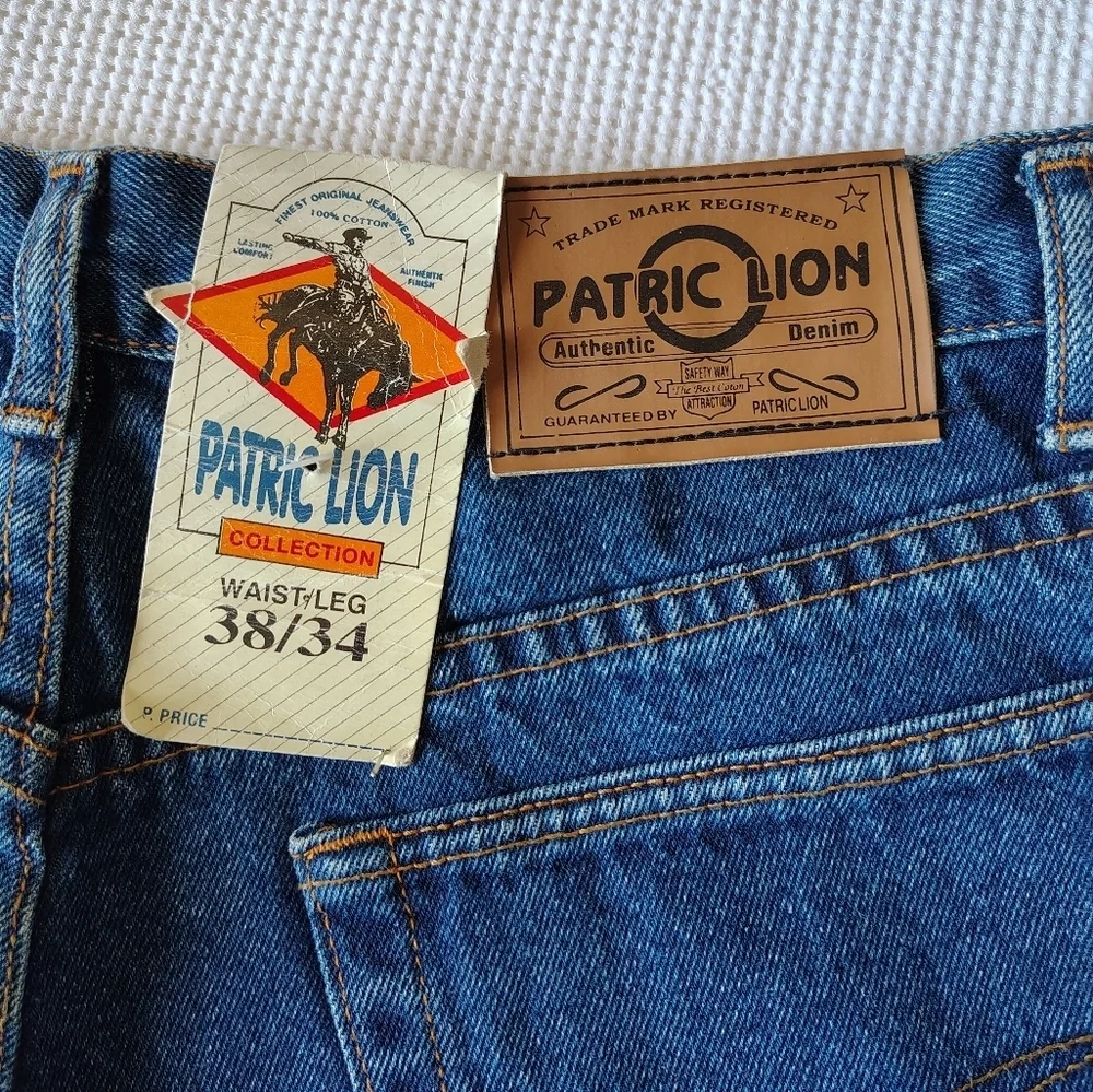 Patric Lion Classic Blue Denim Jeans Size 38/34